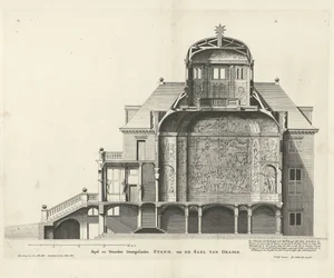 Cross-section of Huis ten Bosch by Jan Mattysz. after a design by Pieter Jansz. Post, 1655
